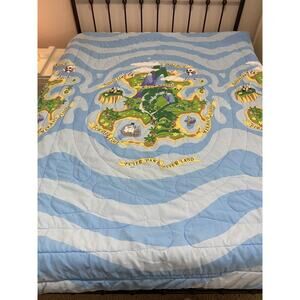 Peter Pan Comforter Bedspread Blanket Vintage Disney Sears Twin 80"x78" Pirates
